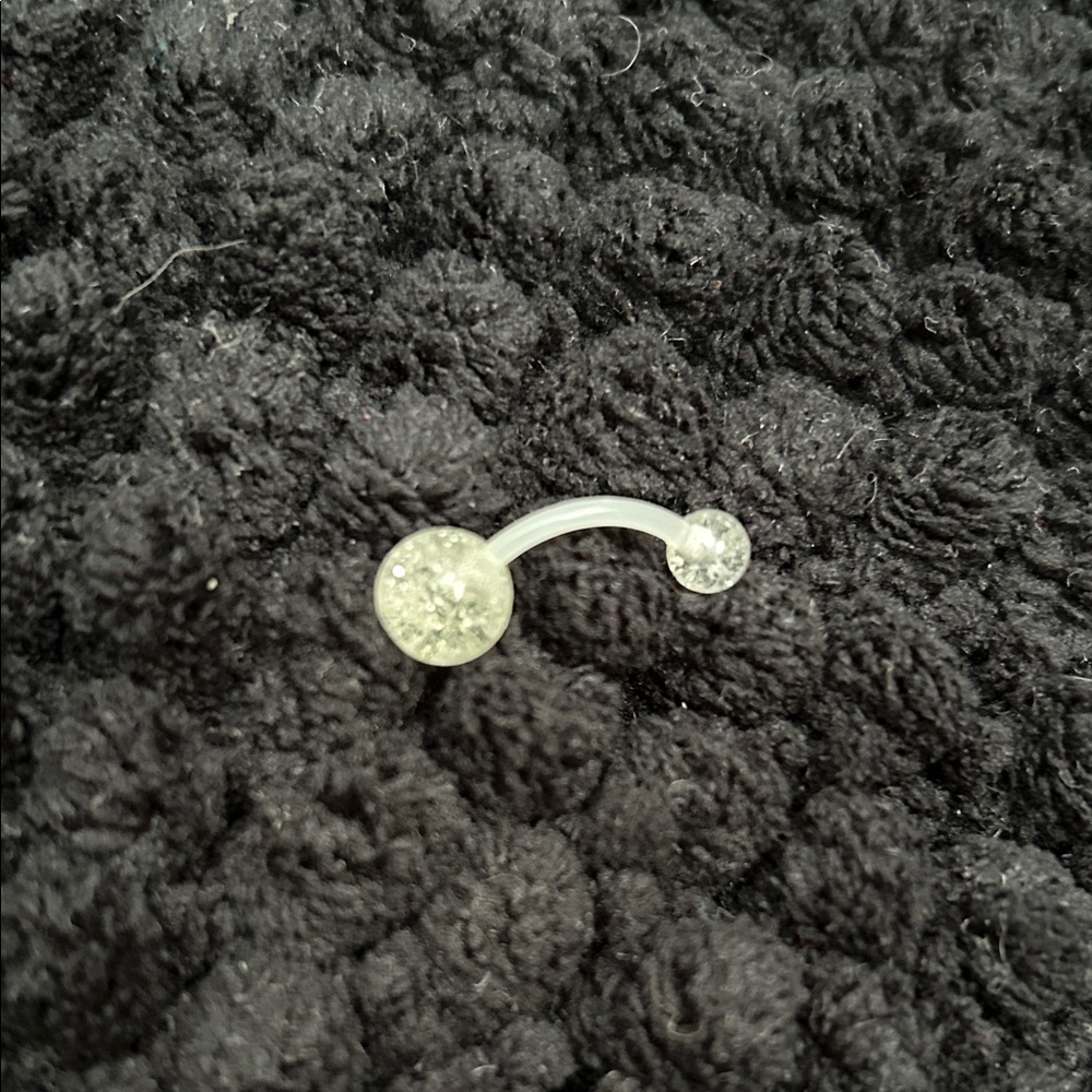 Silver and Blue Belly Button Ring Set - image 5